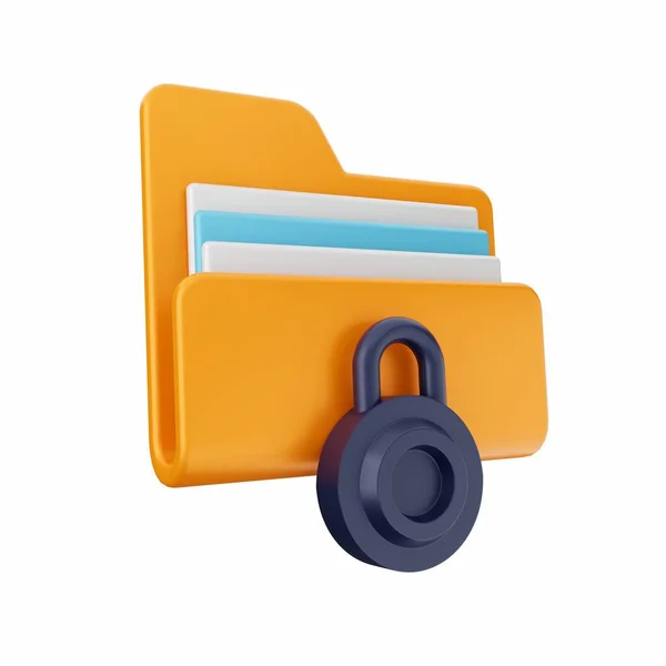 Folder File Padlock — Stock Photo, Image