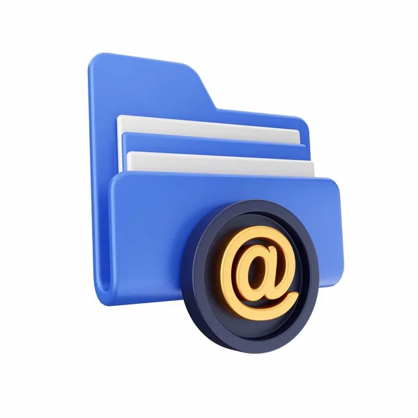 Niebieska Ikona Mail — Zdjęcie stockowe