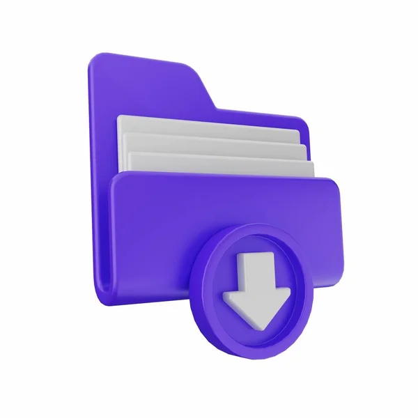 Render Download File Folder — Stock Photo, Image