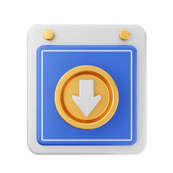 Rendering Icon Upload Button — Stock Photo, Image