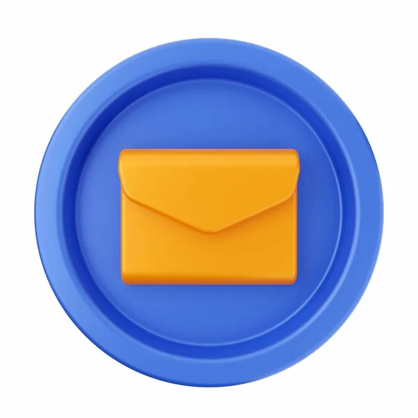 封筒のメールアイコン 白い背景に隔離されたウェブデザインのためのメールベクトルのアイコンの漫画 — ストック写真