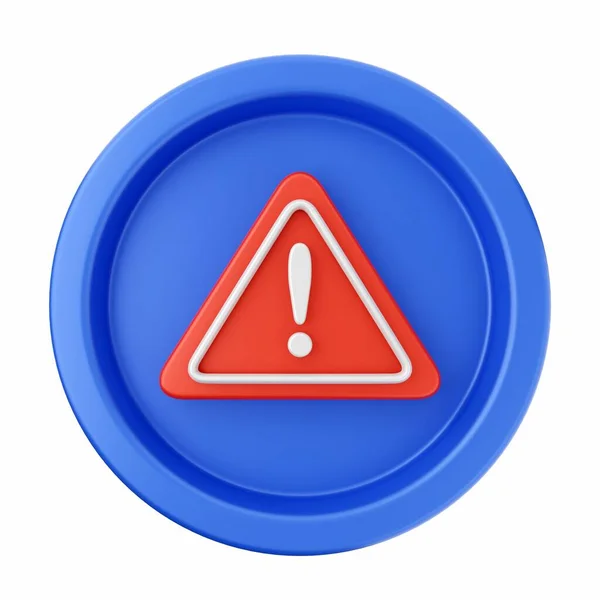 Botón Advertencia Rojo —  Fotos de Stock
