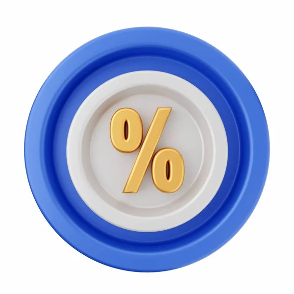 Percentage Percent White Background — Stock Photo, Image