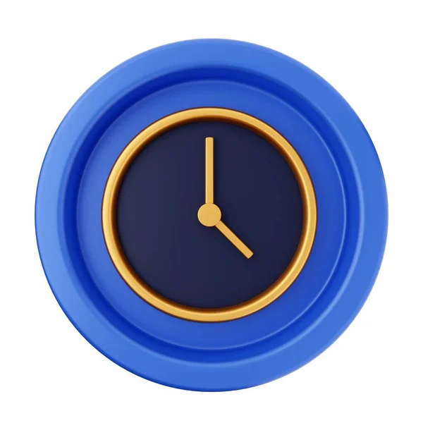 Icône Horloge Bleue Style Dessin Animé — Photo