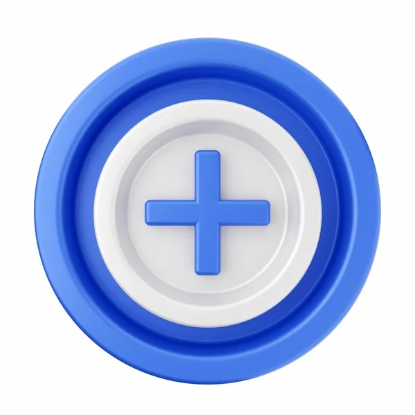 青い色の白いシンボルの青いアイコンボタン Dイラスト — ストック写真