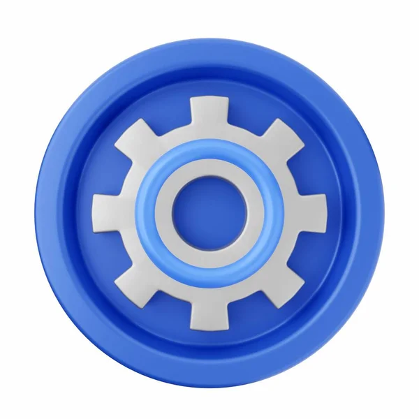 Значок Шестерни Мультипликация Векторной Иконки Колеса Веб Дизайна Белом Фоне — стоковое фото