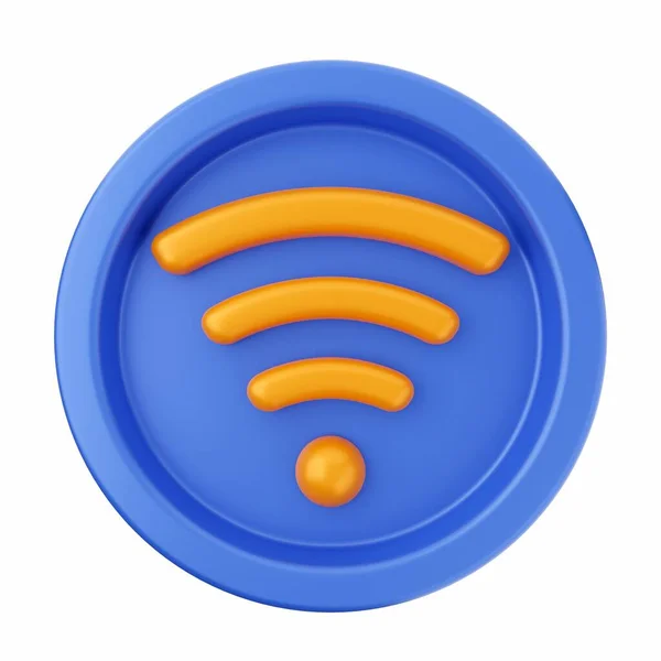 Ikona Bezdrátového Wifi Symbolu Izolované Bílém Pozadí Ilustrace — Stock fotografie