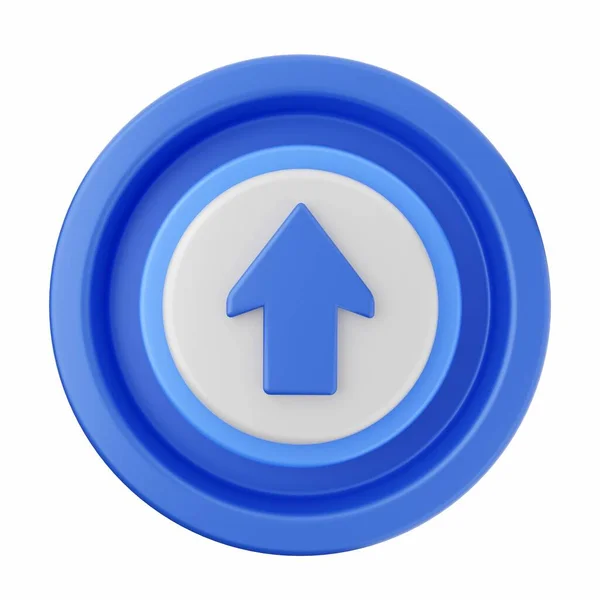 Arrow Icon Button Rendering Isolated White Background — Stock Photo, Image