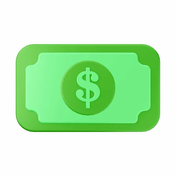 Dolar Peníze Ikona Kreslený Styl — Stock fotografie