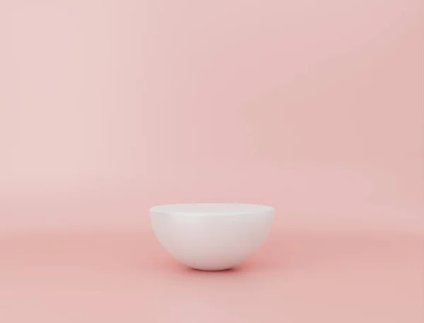 stock image white bowl on color background 