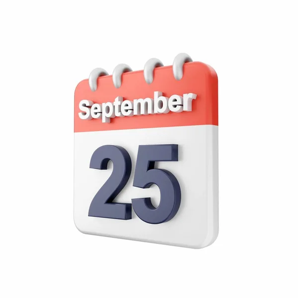 Oktober Kalender Vit Bakgrund Rendering — Stockfoto