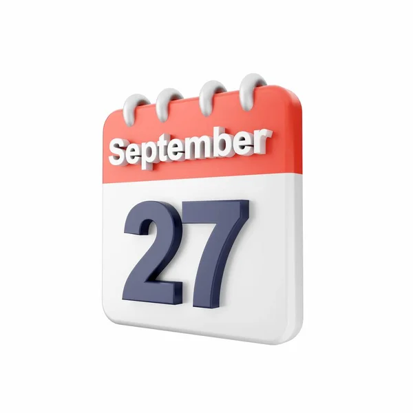 Календарная Дата Дня Рендеринг Месяца Даты Белый Пространством Рендеринга Изолированы — стоковое фото
