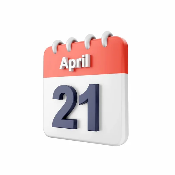 4月2日2日カレンダーアイコン Dアイコン月のベクトル図 — ストック写真