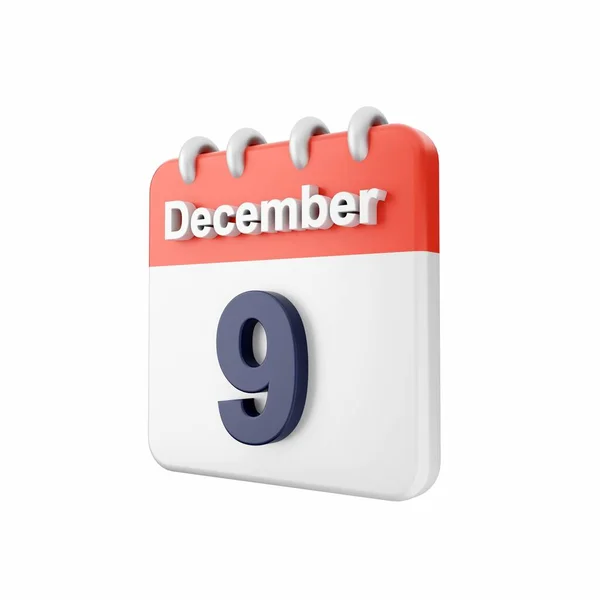 Dicembre Calendario Sfondo Bianco — Foto Stock