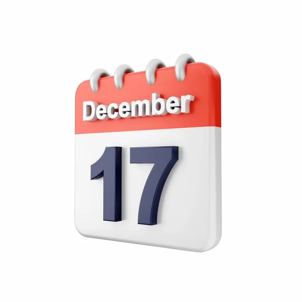 Diciembre Icono Del Día Calendario Representación —  Fotos de Stock