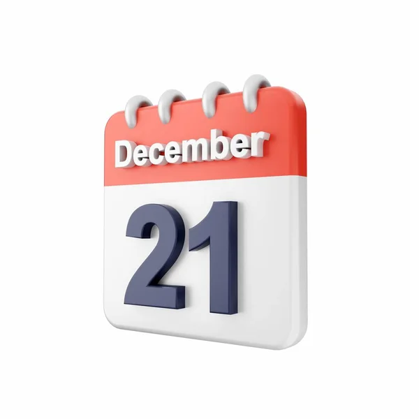December Kalender Vit Bakgrund Destruering — Stockfoto