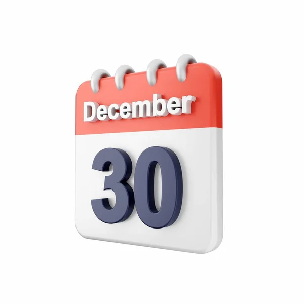 白の背景に隔離された3 11月0日のカレンダーの3 Dレンダリング 3ページ日付3 0日12月の休日計画の概念 — ストック写真