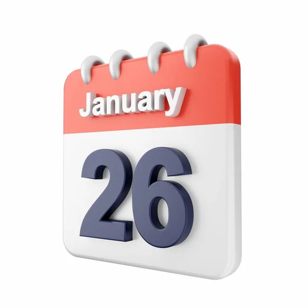 Representación Calendario Enero —  Fotos de Stock