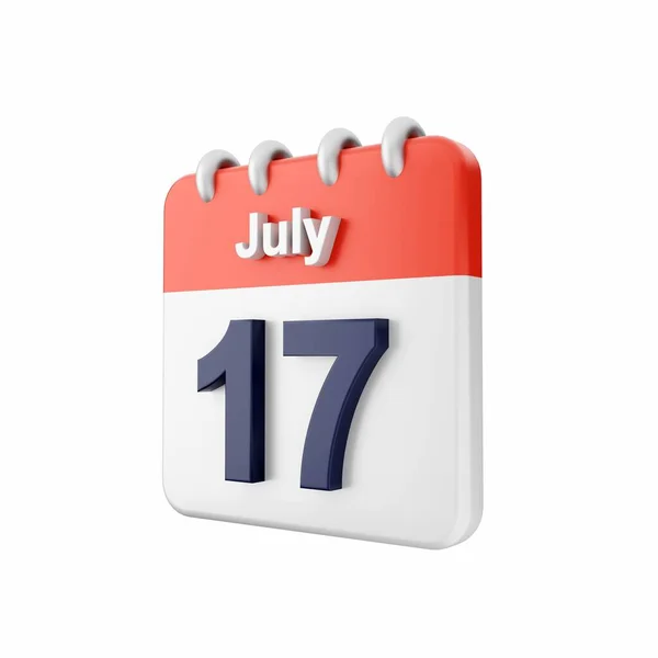 Julho Ícone Dia Mês Julho Data Calendário Dia Calendário Terça — Fotografia de Stock