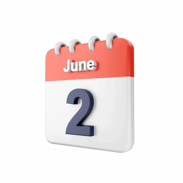Calendario Con Junio Día Junio —  Fotos de Stock
