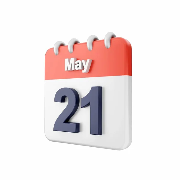 Representación Del Calendario Abril Aislado Sobre Fondo Blanco —  Fotos de Stock