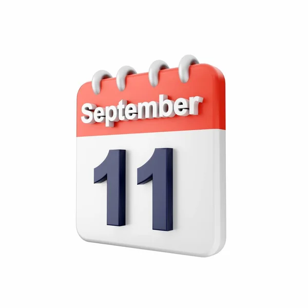 Иконка Календаря Белого Стола Выделена Белом Фоне Рендеринг — стоковое фото