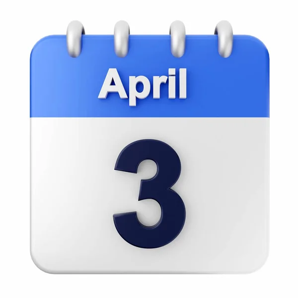 Calendário Abril Ícone Calendário Abril — Fotografia de Stock