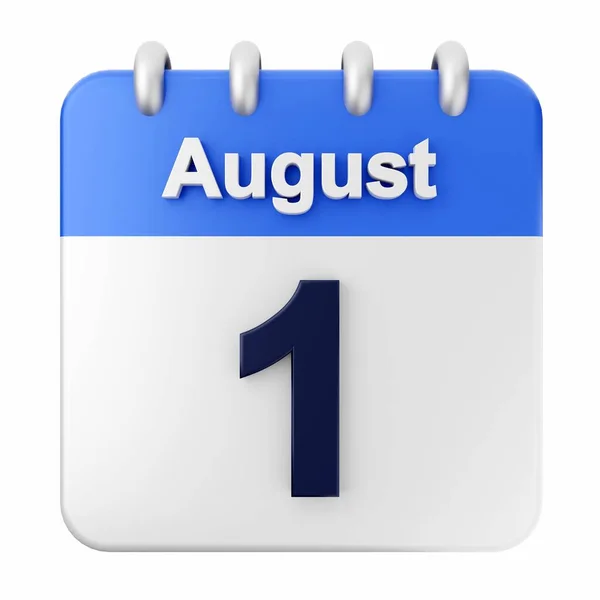 Calendario Agosto Día Día Día —  Fotos de Stock