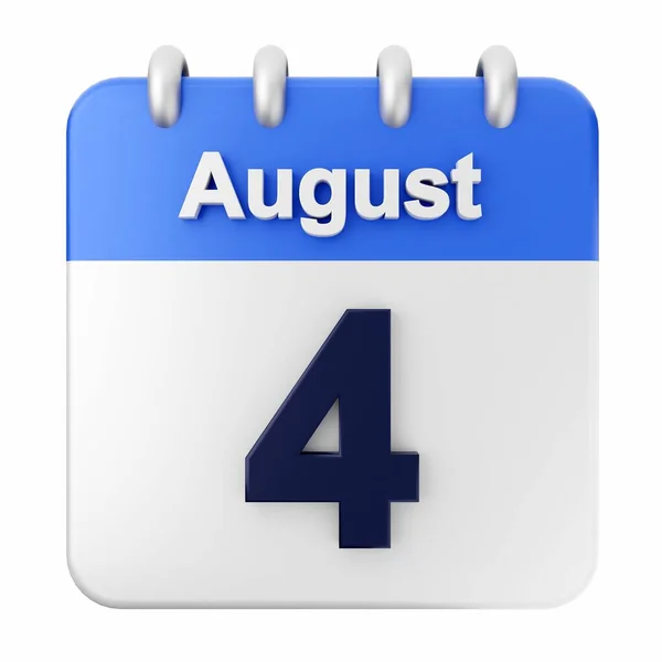 Calendario Representación Agosto — Foto de Stock