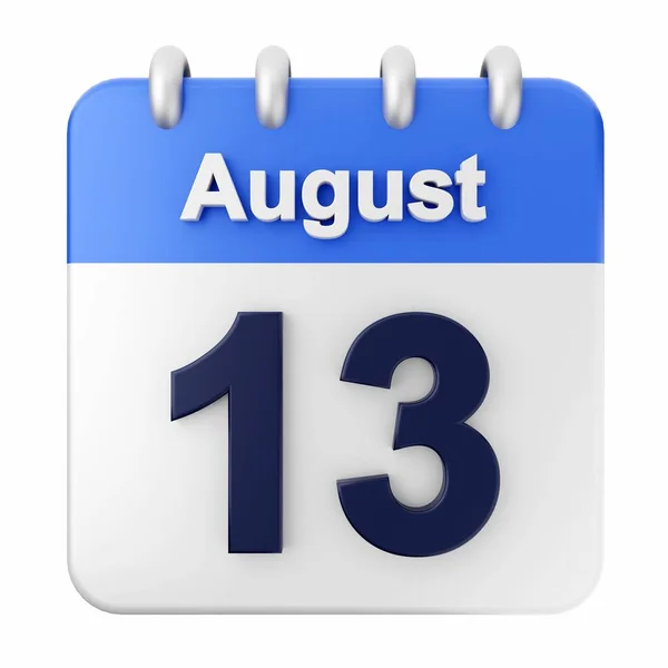 一天的8月1日 白色日历 — 图库照片