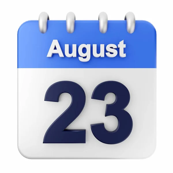 Giorno Calendario Agosto Icona Giorno Calendario — Foto Stock