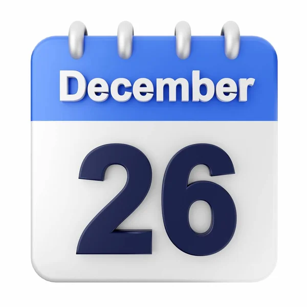 Desember Hari Kalender Putih — Stok Foto