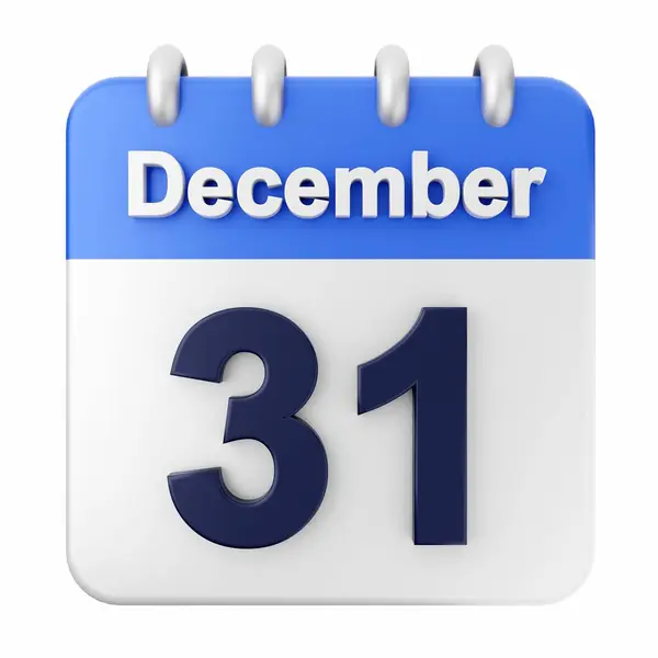 Ilustrasi Kalender Putih Dengan Desember Warna Putih — Stok Foto