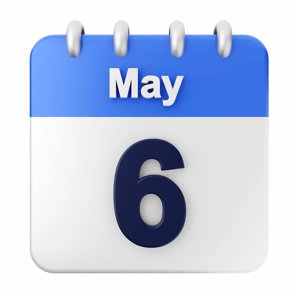 Calendário Fundo Branco Pode Dia Maio — Fotografia de Stock