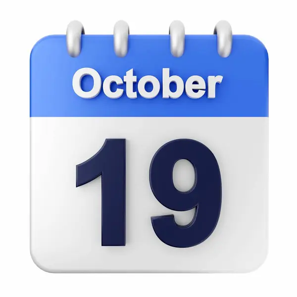 白地のカレンダー 10月2日 — ストック写真