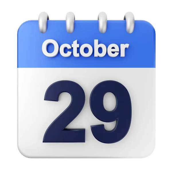 Października Dzień Kalendarzu Ilustracja — Zdjęcie stockowe