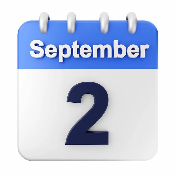September September Kalender Blå Bakgrund — Stockfoto