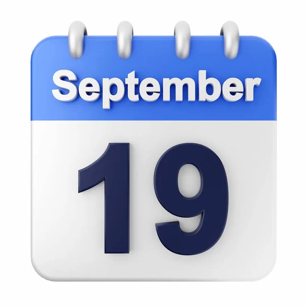 Oktober Kalender Auf Weißem Hintergrund Abbildung — Stockfoto
