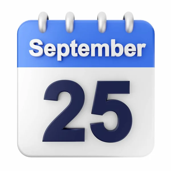 August Calendar White Background Rendering — Stock Photo, Image