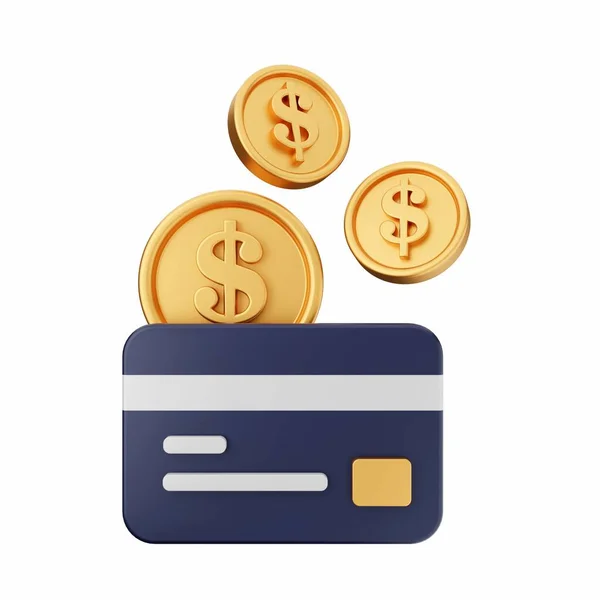 Візуалізація Гроші Значок Кредитних Карток — стокове фото