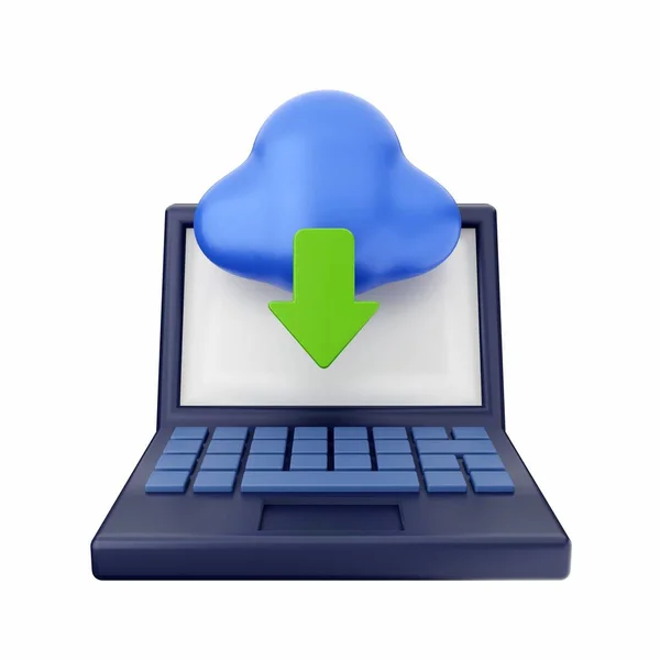Rendering Cloud Computing Konzept — Stockfoto