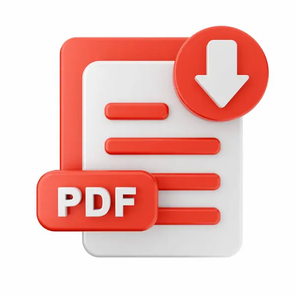 Pdf Dokument Ikon Isometrisk Pdf Dokument Vektor Ikon För Webbdesign — Stockfoto