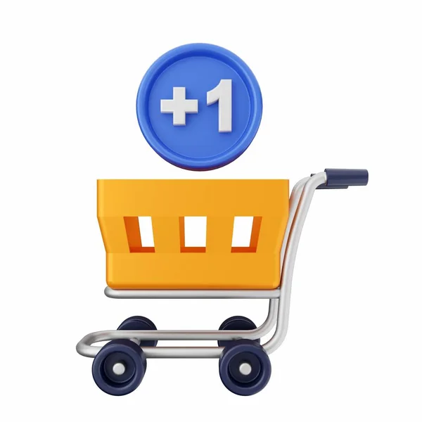 Shopping Cart Icon Cartoon Illustration Shopping Cart Vector Icon Web — Stock Photo, Image
