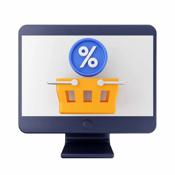 Laptop Shopping Cart Credit Card — Stock Photo, Image