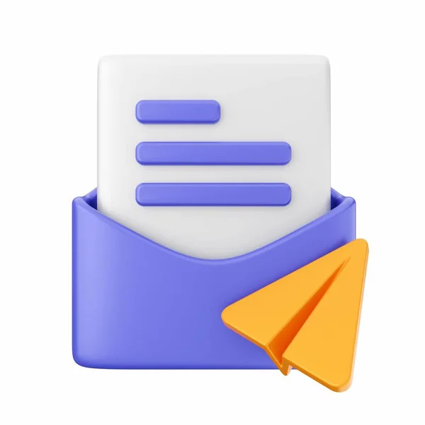 Rendering Email Envelope — Stock Photo, Image