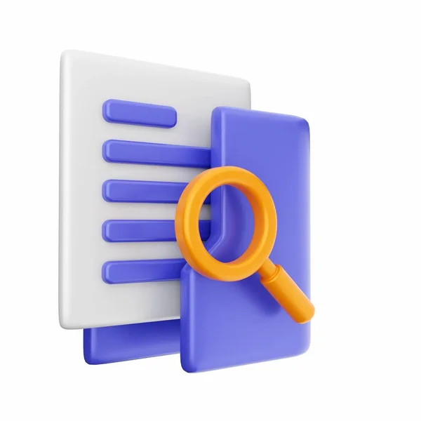 Magnifying Glass Search Data Icon Isolated White Background Search Engine — Stock Photo, Image