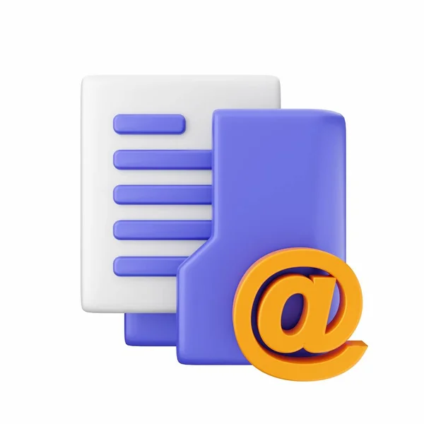 Renderização Teclado Computador Com Ícone Símbolo Mail — Fotografia de Stock