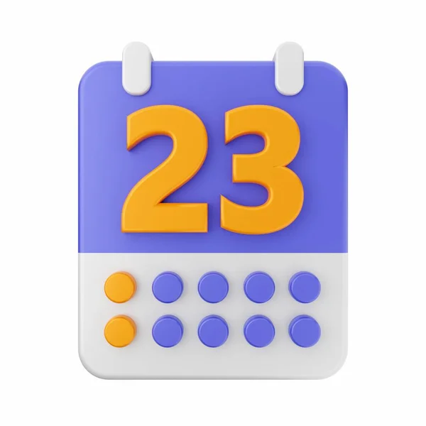 Icono Calendario Renderizado Calendario Para Mes Horario Recordatorio Ilustración Vectorial —  Fotos de Stock