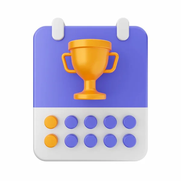 Icon Trophy Business Competition Competition Winner Success Prize Concept Rendering — Stock Photo, Image