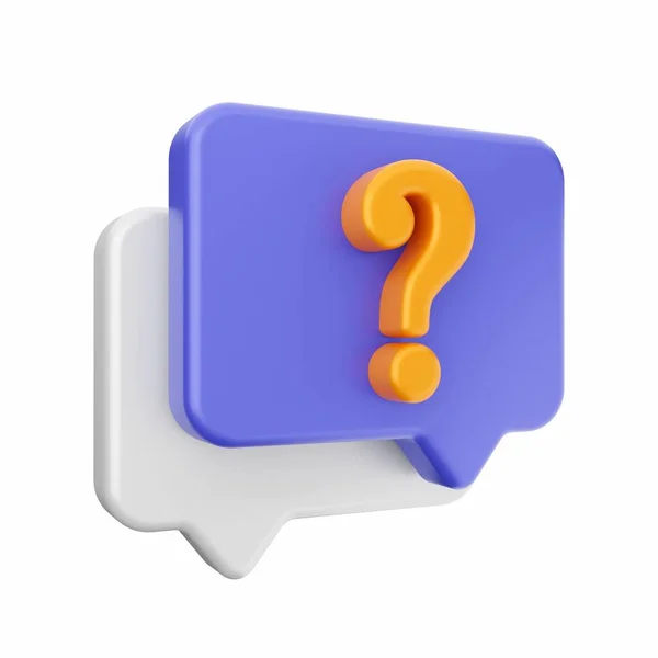 Rendering Question Mark Blue Background Red Mark Rendering — Stock Photo, Image